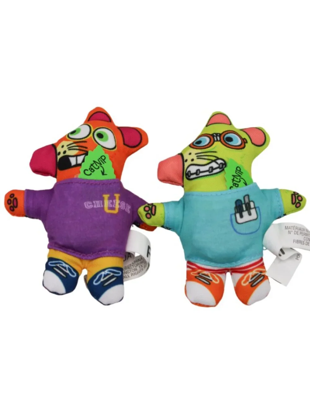 Fat Cat Pack Rats Catnip Toys 2-Pack | Plush Interactive Catnip Mouse Toys Cats